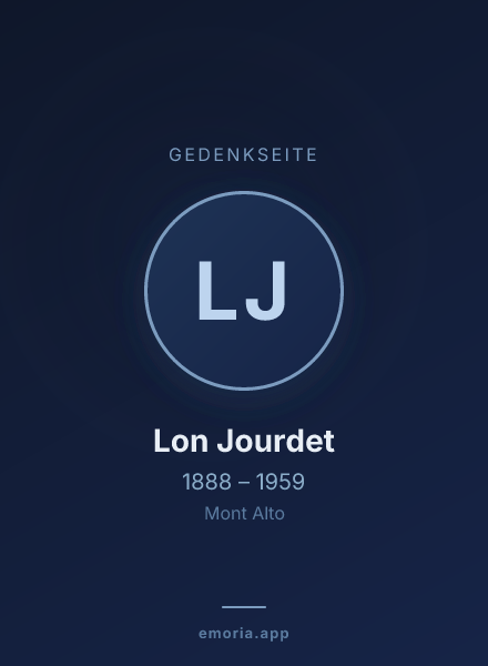 Gedenkportrait von Lon Jourdet
