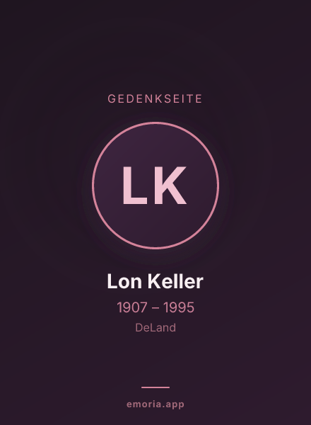 Gedenkportrait von Lon Keller