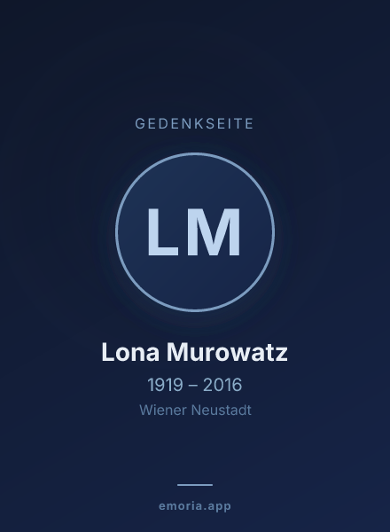 Gedenkportrait von Lona Murowatz