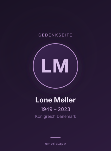 Gedenkportrait von Lone Møller