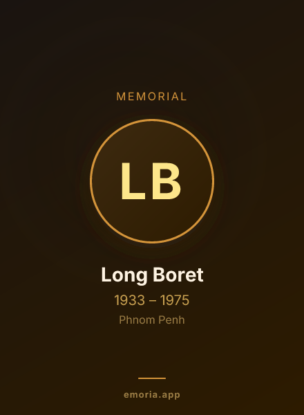 Memorial portrait of Long Boret