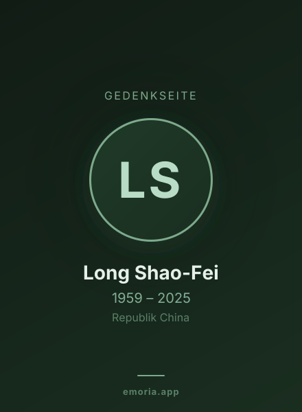 Gedenkportrait von Long Shao-Fei