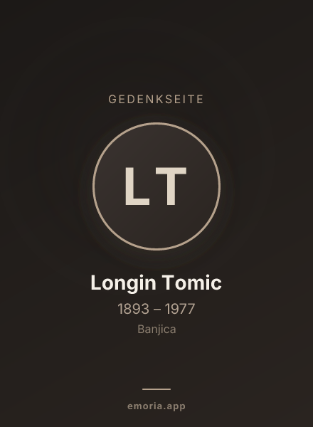 Gedenkportrait von Longin Tomic
