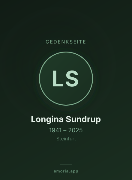Gedenkportrait von Longina Sundrup