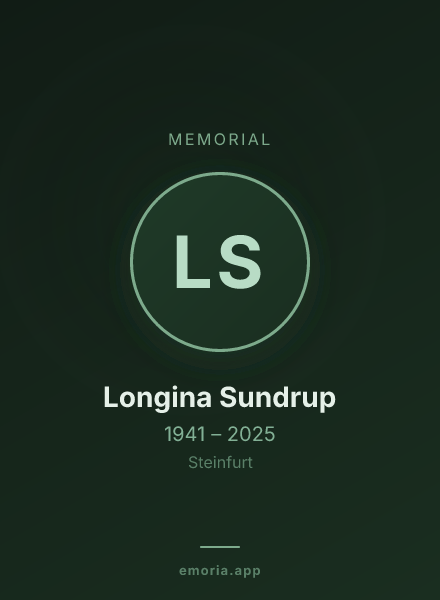 Memorial portrait of Longina Sundrup