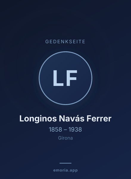 Gedenkportrait von Longinos Navás Ferrer