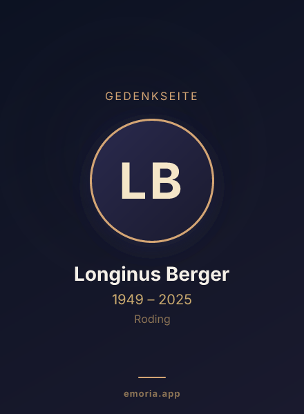 Gedenkportrait von Longinus Berger