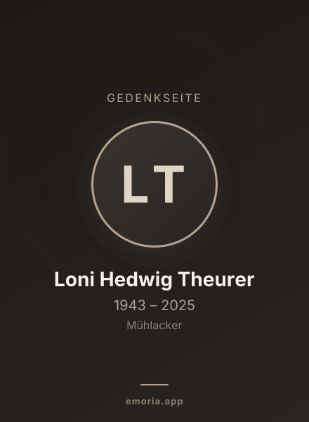 Gedenkportrait von Loni Hedwig Theurer