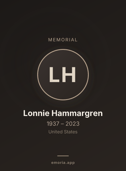 Memorial portrait of Lonnie Hammargren
