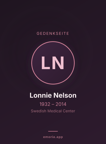 Gedenkportrait von Lonnie Nelson