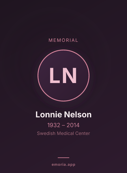 Memorial portrait of Lonnie Nelson