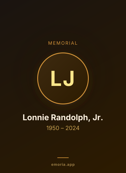 Memorial portrait of Lonnie Randolph, Jr.