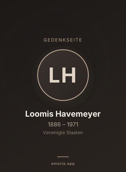 Gedenkportrait von Loomis Havemeyer
