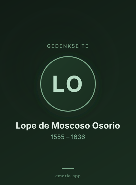 Gedenkportrait von Lope de Moscoso Osorio