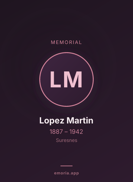 Memorial portrait of Lopez Martin