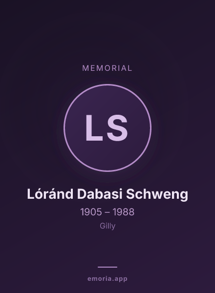 Memorial portrait of Lóránd Dabasi Schweng
