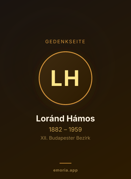 Gedenkportrait von Loránd Hámos