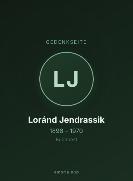 Gedenkportrait von Loránd Jendrassik