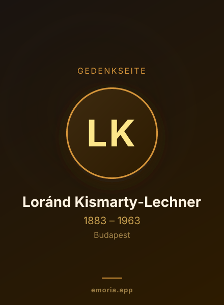 Gedenkportrait von Loránd Kismarty-Lechner