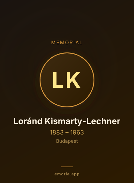 Memorial portrait of Loránd Kismarty-Lechner