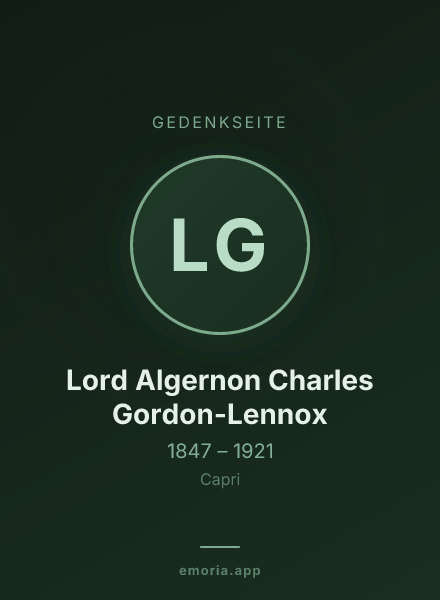 Gedenkportrait von Lord Algernon Charles Gordon-Lennox