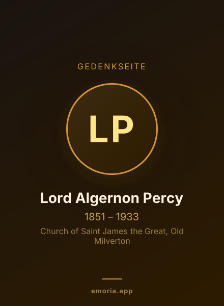 Gedenkportrait von Lord Algernon Percy