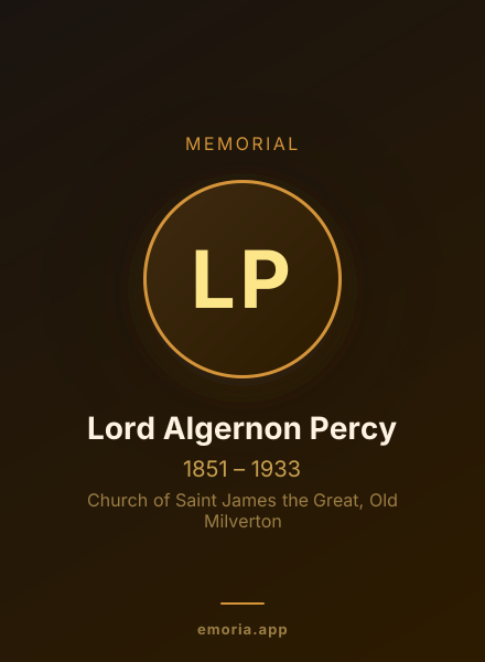 Memorial portrait of Lord Algernon Percy