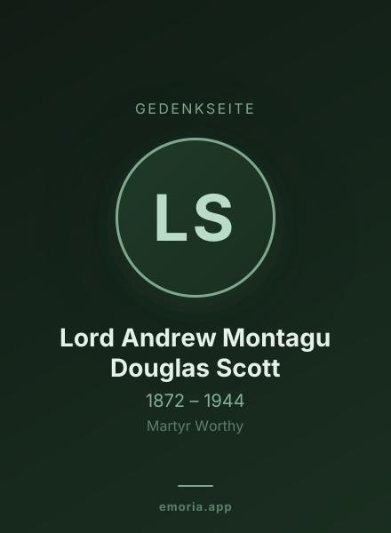 Gedenkportrait von Lord Andrew Montagu Douglas Scott