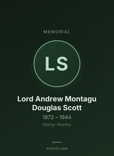Memorial portrait of Lord Andrew Montagu Douglas Scott