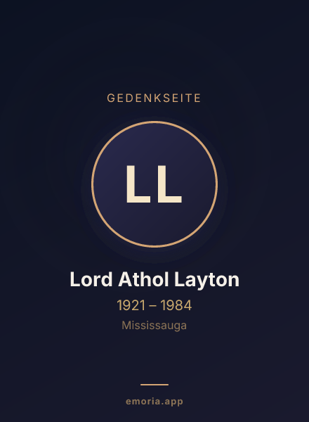 Gedenkportrait von Lord Athol Layton