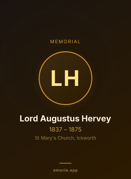 Memorial portrait of Lord Augustus Hervey