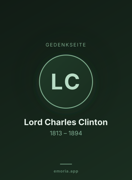 Gedenkportrait von Lord Charles Clinton