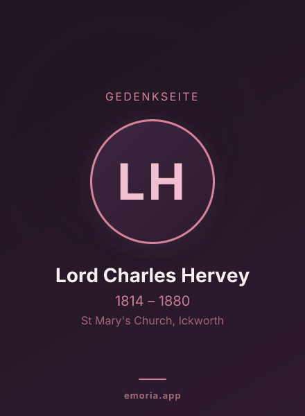 Gedenkportrait von Lord Charles Hervey
