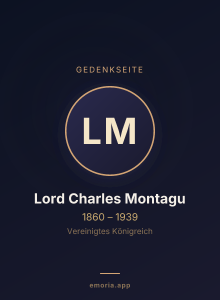 Gedenkportrait von Lord Charles Montagu