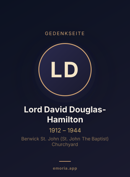 Gedenkportrait von Lord David Douglas-Hamilton