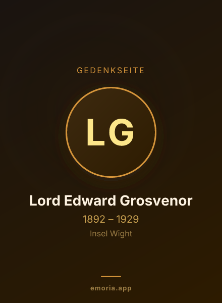 Gedenkportrait von Lord Edward Grosvenor