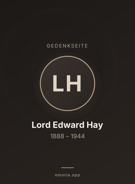 Gedenkportrait von Lord Edward Hay