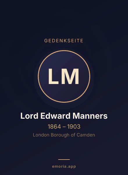 Gedenkportrait von Lord Edward Manners