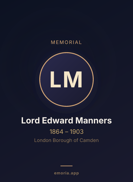Memorial portrait of Lord Edward Manners