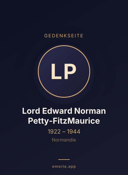Gedenkportrait von Lord Edward Norman Petty-FitzMaurice