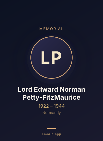 Memorial portrait of Lord Edward Norman Petty-FitzMaurice