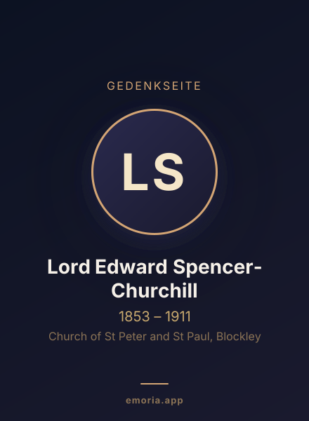 Gedenkportrait von Lord Edward Spencer-Churchill