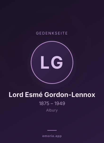 Gedenkportrait von Lord Esmé Gordon-Lennox