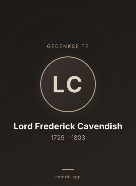 Gedenkportrait von Lord Frederick Cavendish