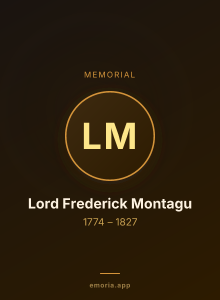 Memorial portrait of Lord Frederick Montagu