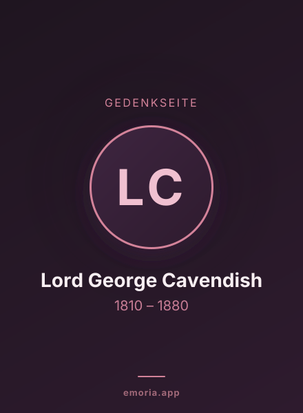 Gedenkportrait von Lord George Cavendish