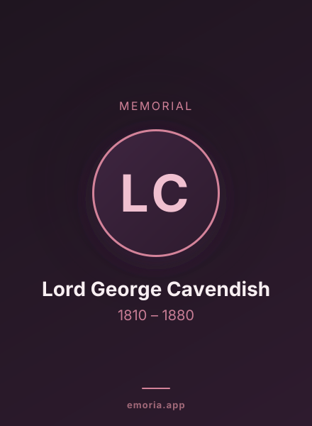 Memorial portrait of Lord George Cavendish