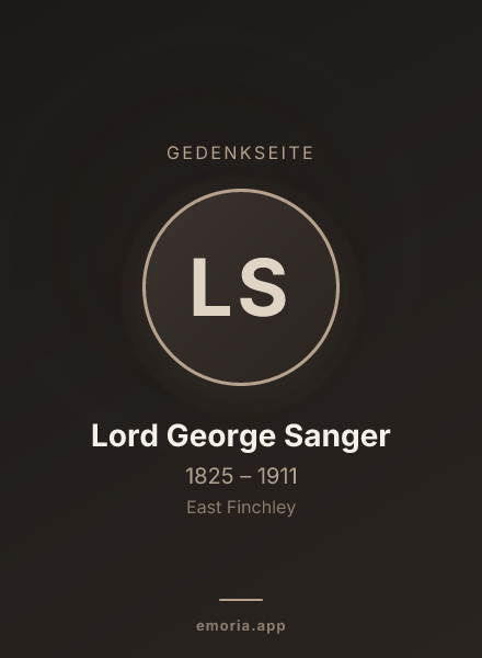 Gedenkportrait von Lord George Sanger