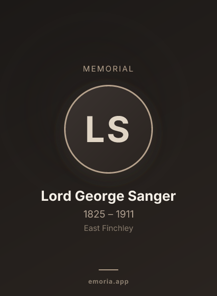 Memorial portrait of Lord George Sanger