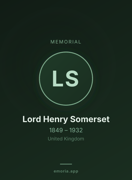 Memorial portrait of Lord Henry Somerset